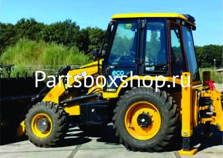 Стекло заднее боковое левое JCB 3CX (India) c 2017 г. KMK